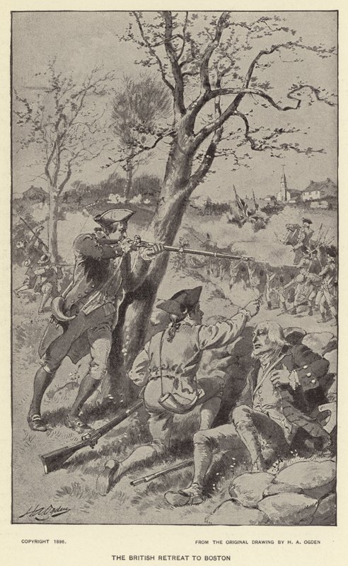 The British Retreat to Boston by Henry Alexander (after) Ogden