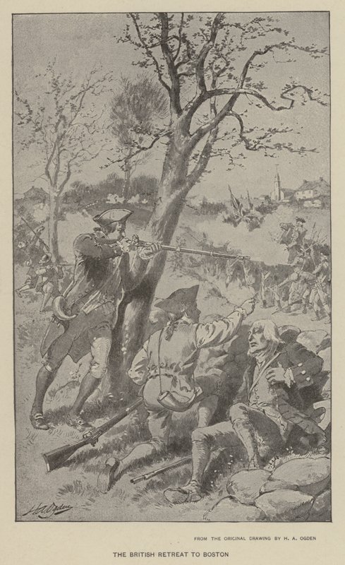 The British Retreat to Boston by Henry Alexander (after) Ogden