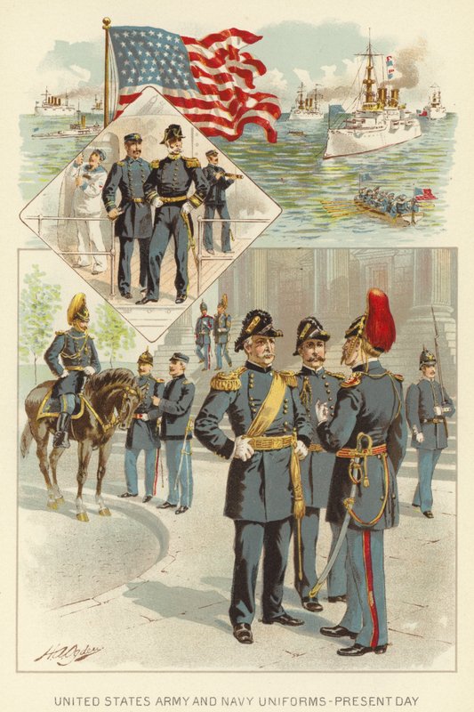 United States Army and Navy Uniforms, Present Day by Henry Alexander (after) Ogden