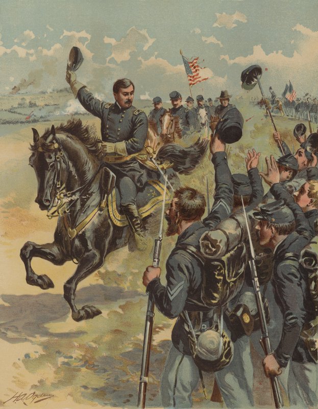 General McClellan at the Battle of Antietam, American Civil War, 17 September 1862 by Henry Alexander Ogden