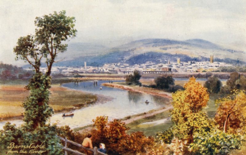 Barnstaple, from the River by Henry B. (after) Wimbush
