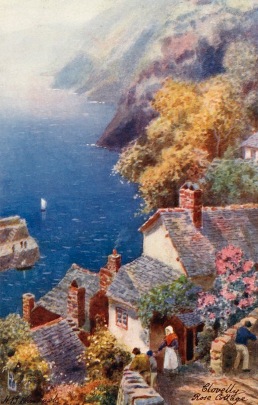 Rose Cottage, Clovelly by Henry B. (after) Wimbush