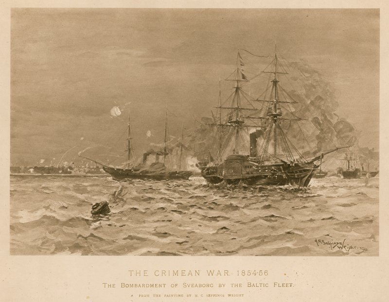 Bombardment of Sveaborg by the British Baltic Fleet, Crimean War by Henry Charles Seppings Wright