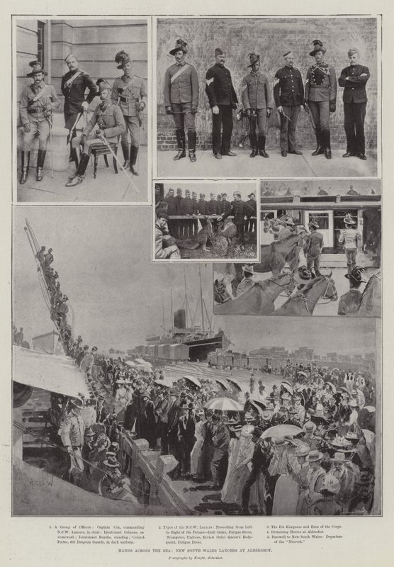 Hands across the Sea, New South Wales Lancers at Aldershot by Henry Charles Seppings Wright