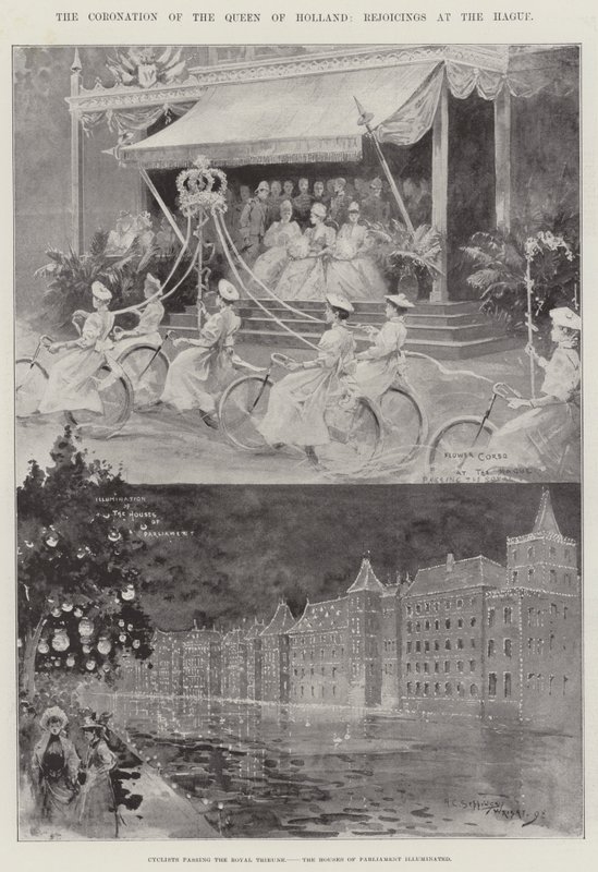 The Coronation of the Queen of Holland, Rejoicings at the Hague by Henry Charles Seppings Wright