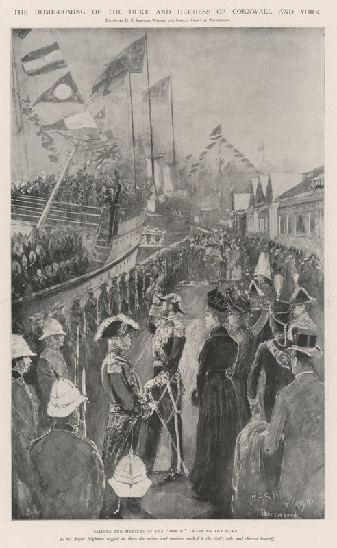 The Home-Coming of the Duke and Duchess of Cornwall and York by Henry Charles Seppings Wright