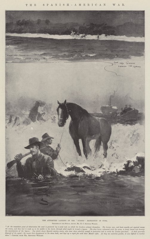 The Spanish-American War, the Attempted Landing of the Gussie Expedition in Cuba by Henry Charles Seppings Wright