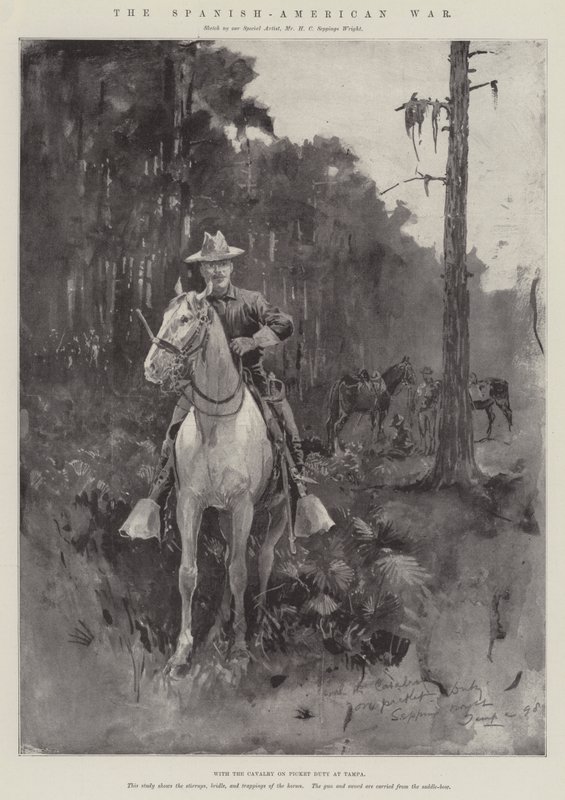 The Spanish-American War, with the Cavalry of Picket Duty at Tampa by Henry Charles Seppings Wright