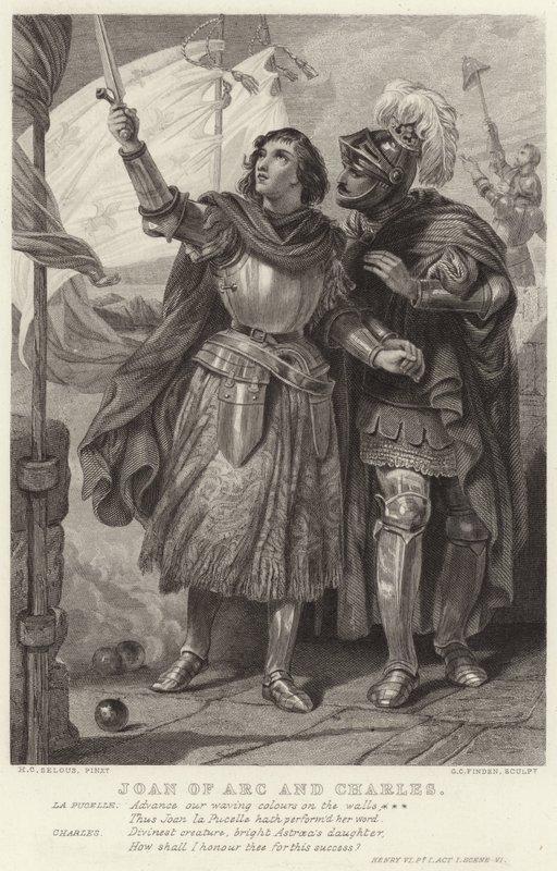 Joan of Arc and Charles, Henry VI, Act I, Scene VI by Henry Courtney Selous