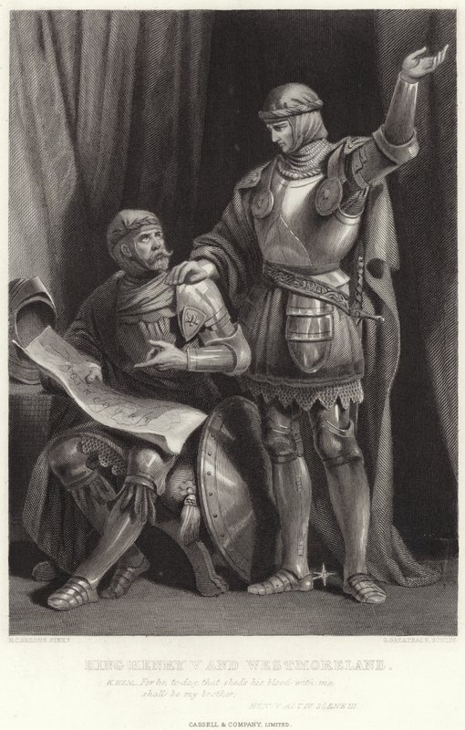 King Henry V and Westmoreland, Act IV, Scene III by Henry Courtney Selous