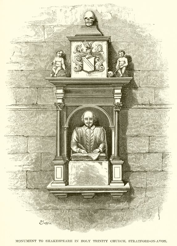 Monument to Shakespeare in Holy Trinity Church, Stratford-on-Avon by Henry Courtney Selous