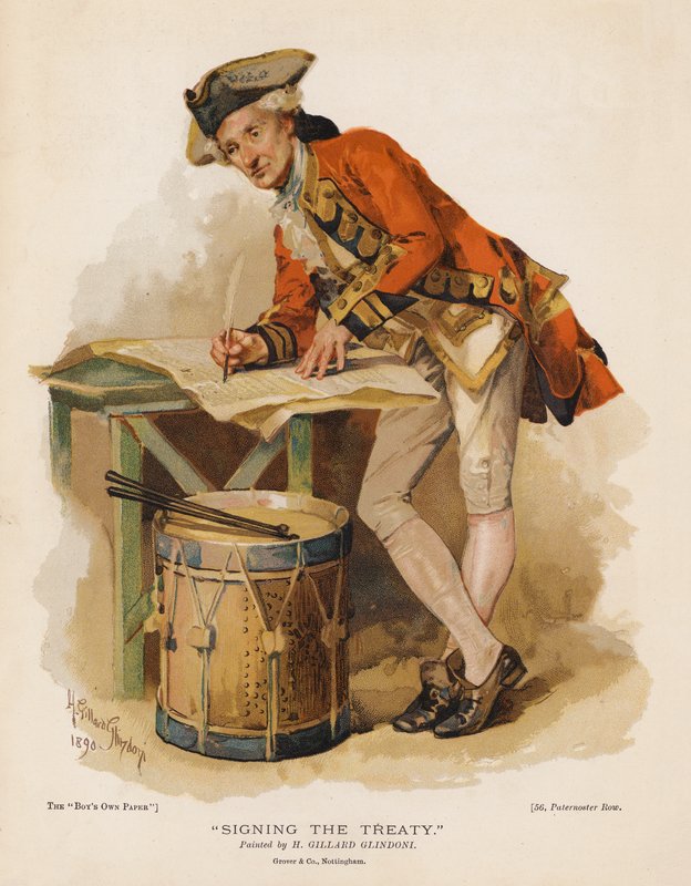 Signing the Treaty by Henry Gillard (after) Glindoni