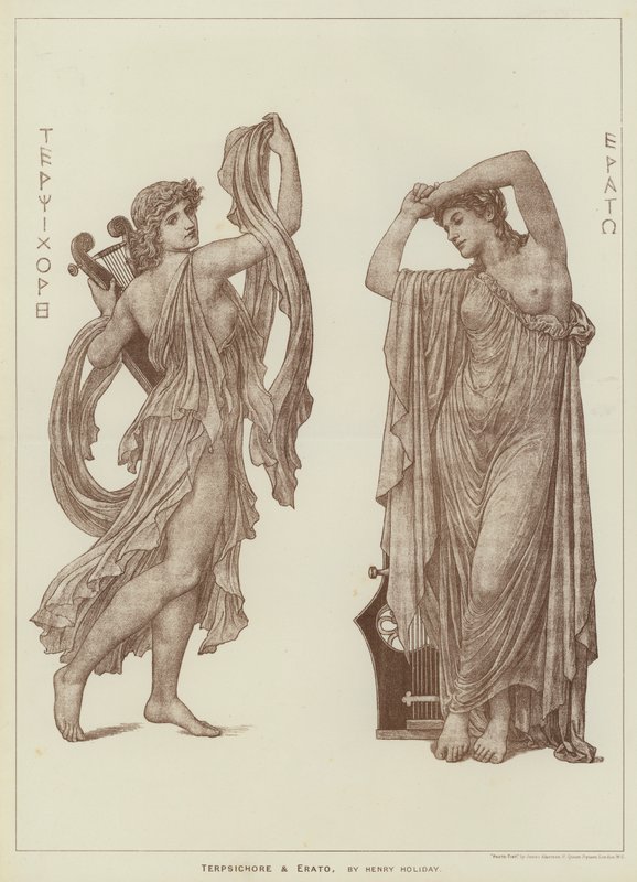 Terpsichore and Erato, by Henry Holiday by Henry Holiday