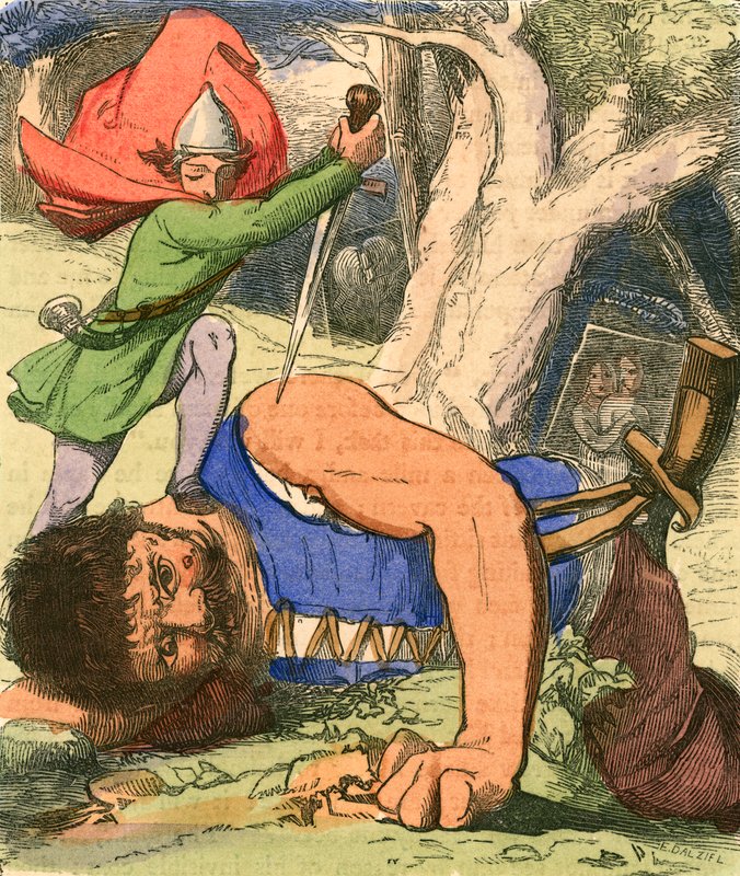 Jack Kills a Giant with His Sword of Sharpness by Henry James Townsend