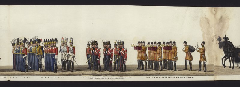 Part of the Panoramic View of the Entire Funeral Procession of Arthur, Duke of Wellington by Henry Jr and Sala Alken