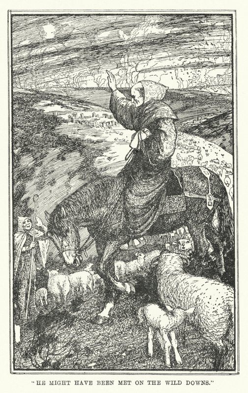 He might have been met on the wild downs by Henry Justice Ford