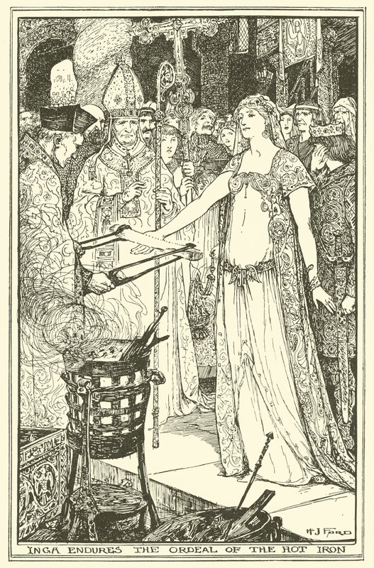 Inga Endures the Ordeal of the Hot Iron by Henry Justice Ford
