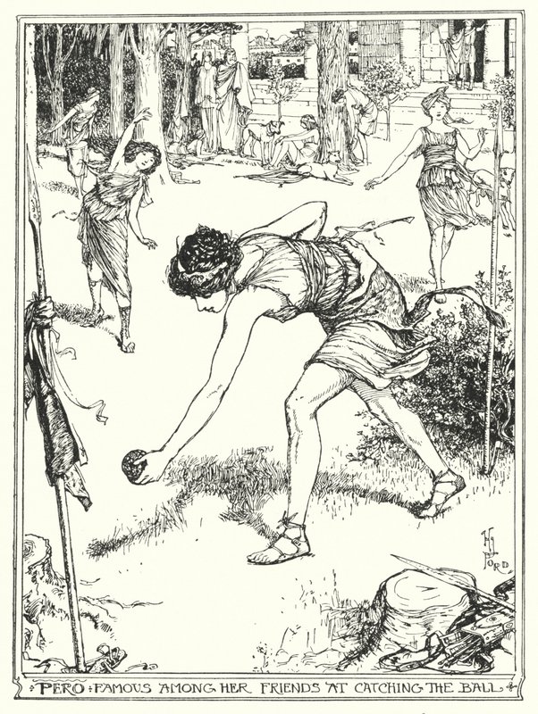 Pero famous among her friends at catching the ball by Henry Justice Ford