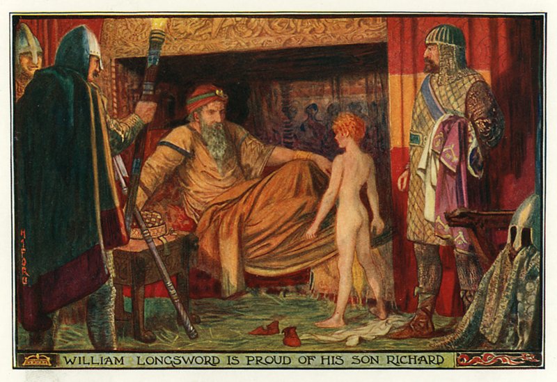 William Longsword is proud of his son Richard by Henry Justice Ford