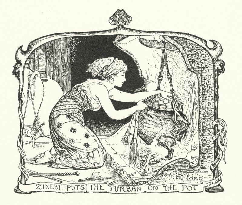 Zinebi Puts the Turban on the Pot by Henry Justice Ford