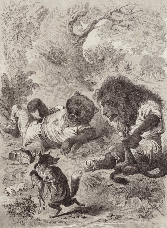The Fables of Aesop: The Lion, the Bear, and the Fox by Henry Louis Stephens