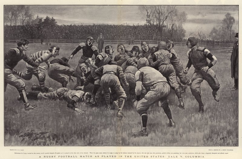 A Rugby Football Match as played in the United States, Yale v Columbia by Henry Marriott Paget