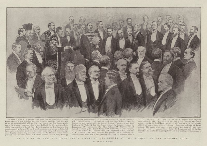 In Honour of Art, the Lord Mayor Receiving His Guests at the Banquet at the Mansion House by Henry Marriott Paget