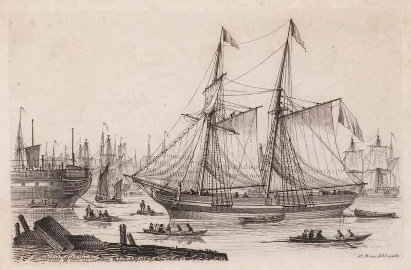 Vessels off the Tower by Henry Moses
