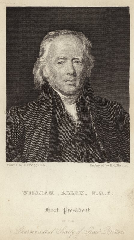William Allen - First President of the Pharmaceutical Society of Great Britain (1770-1843) by Henry Perronet (after) Briggs