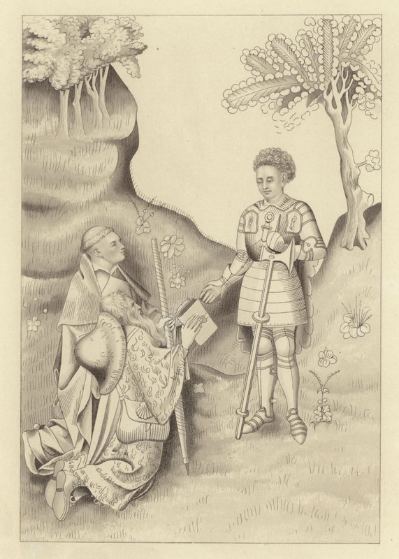John Lydgate Presenting His Book to the Earl of Salisbury by Henry Shaw