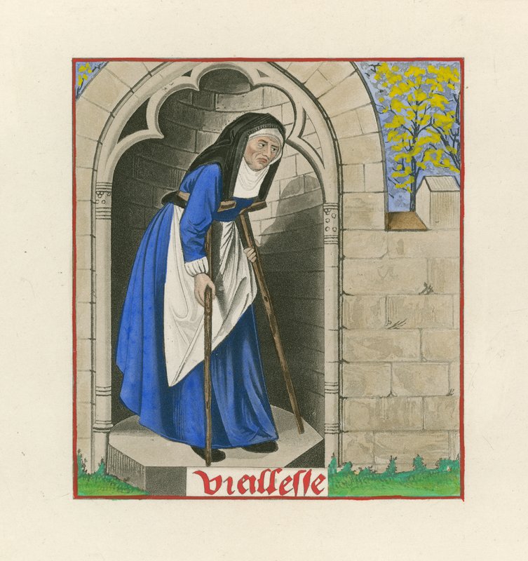 Old Age, from the Romance of the Rose, c 1480 by Henry Shaw