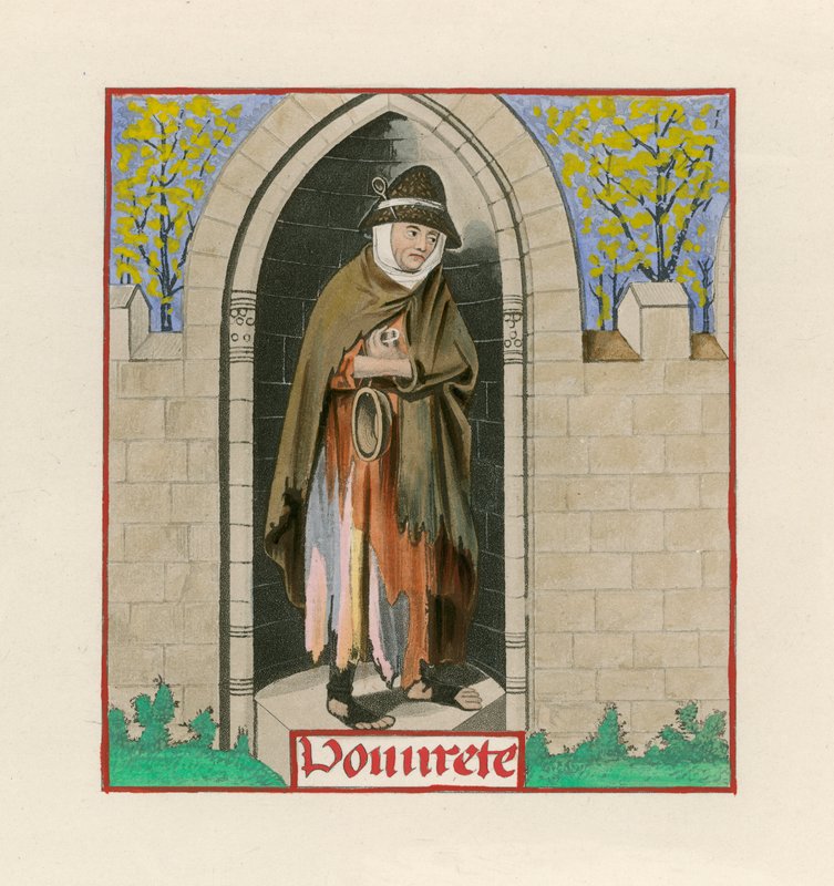 Poverty, from the Romance of the Rose, in the British Museum, Harl M S 4425 by Henry Shaw
