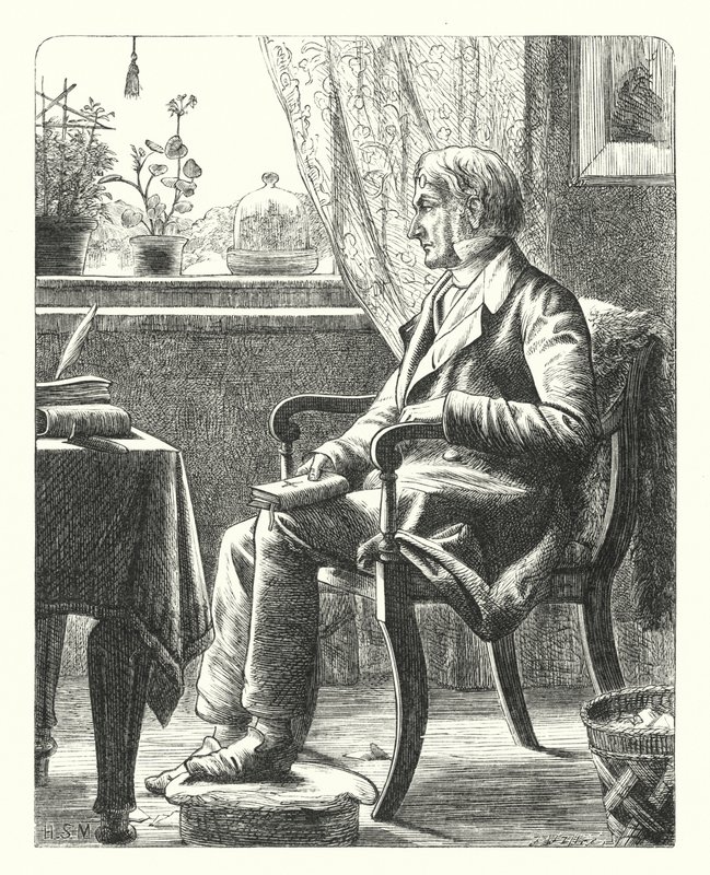 A Father Reading the Bible (engraving) by Henry Stacey (after) Marks