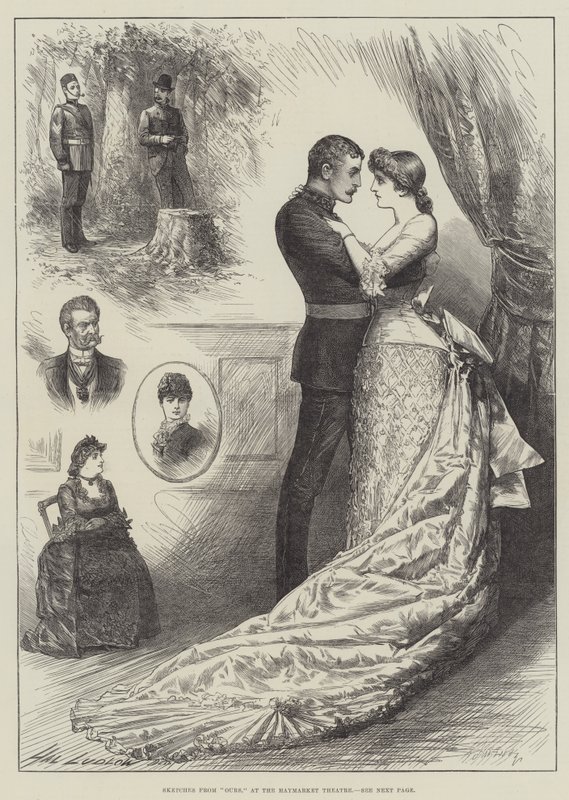 Sketches from Ours, at the Haymarket Theatre by Henry Stephen Ludlow