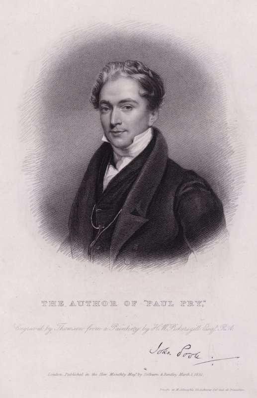 John Poole, English playwright, author of Paul Pry by Henry William (after) Pickersgill