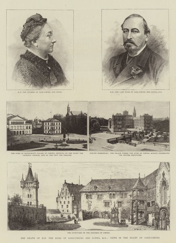 The Death of HH the Duke of Saxe-Coburg and Gotha, KG, Views in the Duchy of Saxe-Coburg by Henry William Brewer