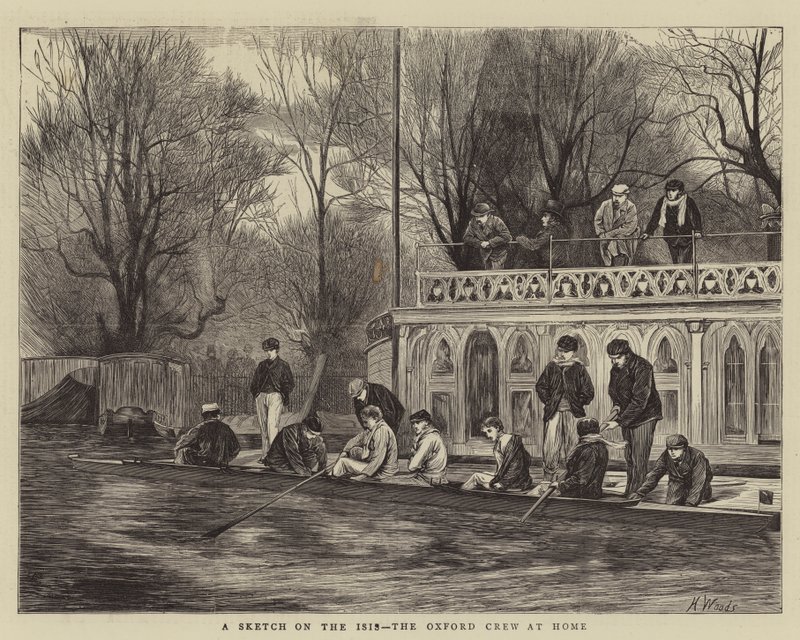 A Sketch on the Isis, the Oxford Crew at Home by Henry Woods