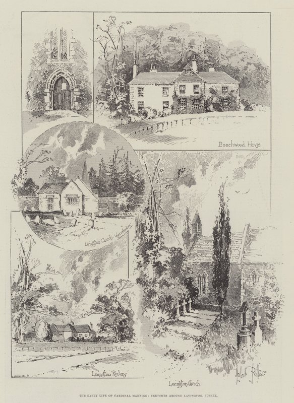 The Early Life of Cardinal Manning, Sketches Around Lavington, Sussex by Herbert Railton