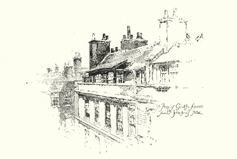 A Peep of Gough Square, London, from Dr Johnson