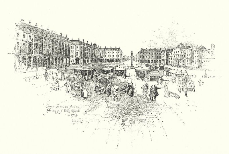 Covent Garden from the Portico of St Paul