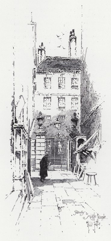 Gateway to Middle Temple by Herbert (after) Railton