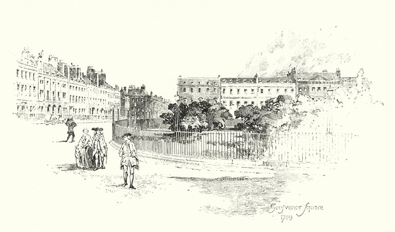 Grosvenor Square, London by Herbert (after) Railton