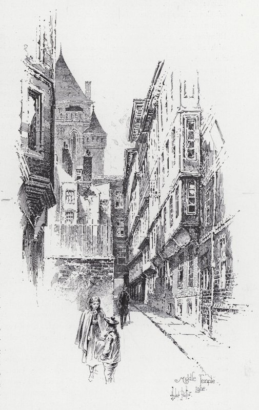Middle Temple Lane by Herbert (after) Railton
