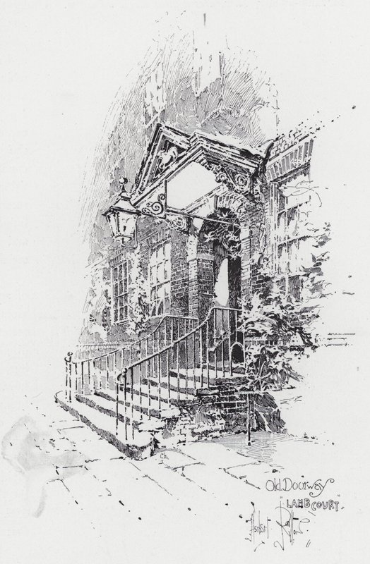 Old Doorway, Lamb Court by Herbert (after) Railton