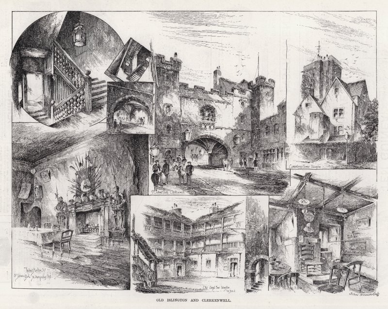 Old Islington and Clerkenwell by Herbert (after) Railton