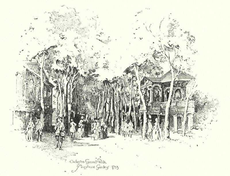 Orchestra Grand Walk, Marylebone Gardens by Herbert (after) Railton