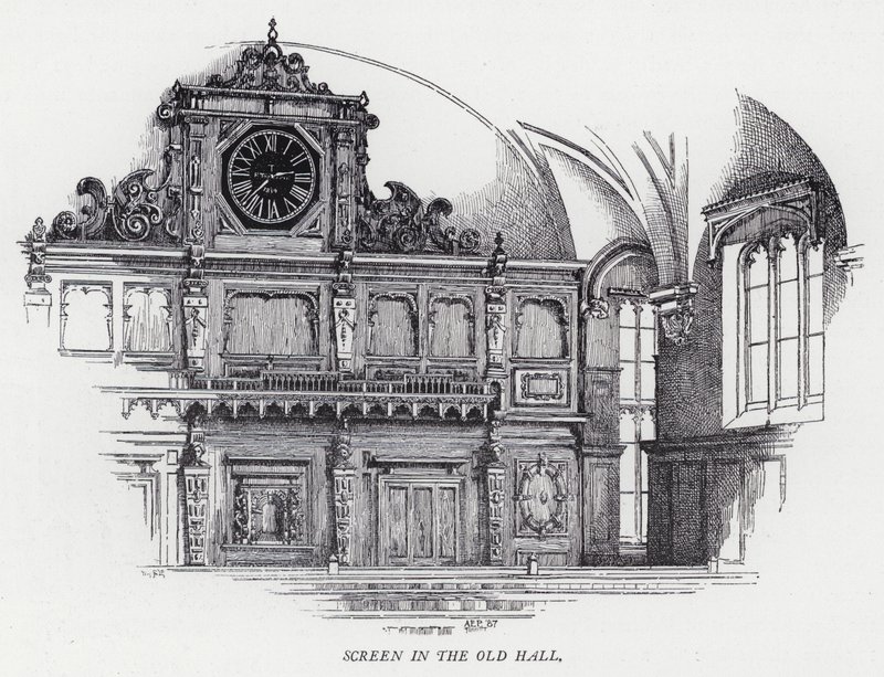 Screen in the Old Hall by Herbert (after) Railton