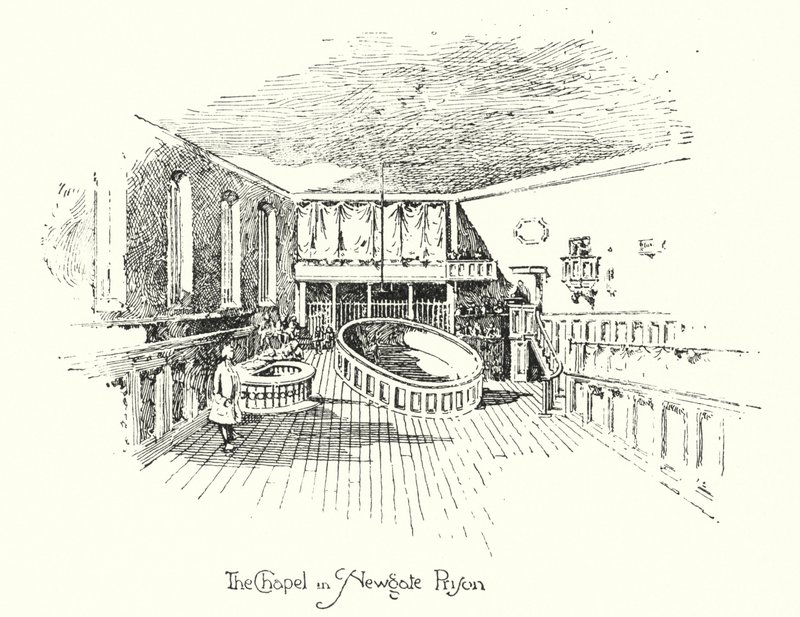 The Chapel, Newgate Prison, London by Herbert (after) Railton