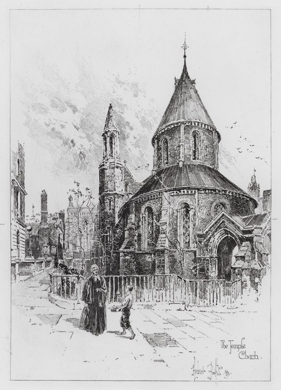 The Temple Church by Herbert (after) Railton
