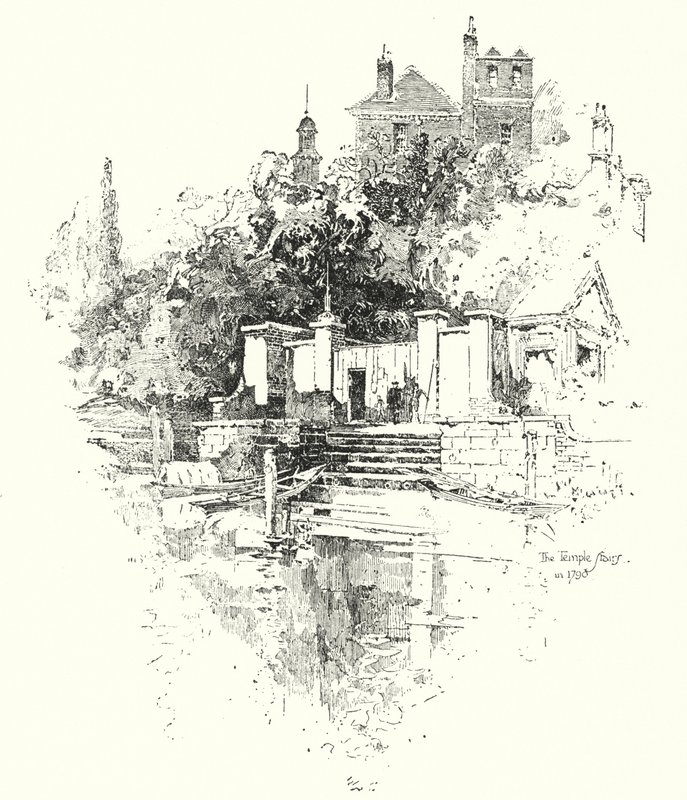 The Temple Stairs, London, in 1790 by Herbert (after) Railton